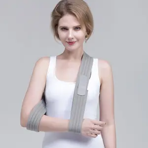 Adjustable Arm Sling for Dislocation Support  Comfortable Polyester Blend, Quick Recovery & Fits Left or Right Arm, Secure Straps for Stability Healthcare Tool One Size Gray