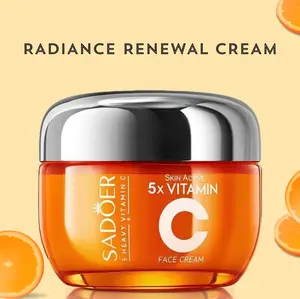 SADOER 5x Vitamin C Face Cream/Glass skin/Collagen+HyaluronicAcid+ niacinamide , Hydrating & Glowing Face Cream ,Facial Moisturizer for Fine Lines,Wrinkles