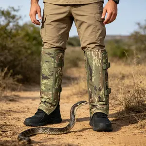 Unisex Adjustable Snake Proof Leg Gaiters, Heavy-Duty Scratch-Resistant Outdoor Protective Guards for Hunting, Hiking, Camping, and Mountain Forest Adventures