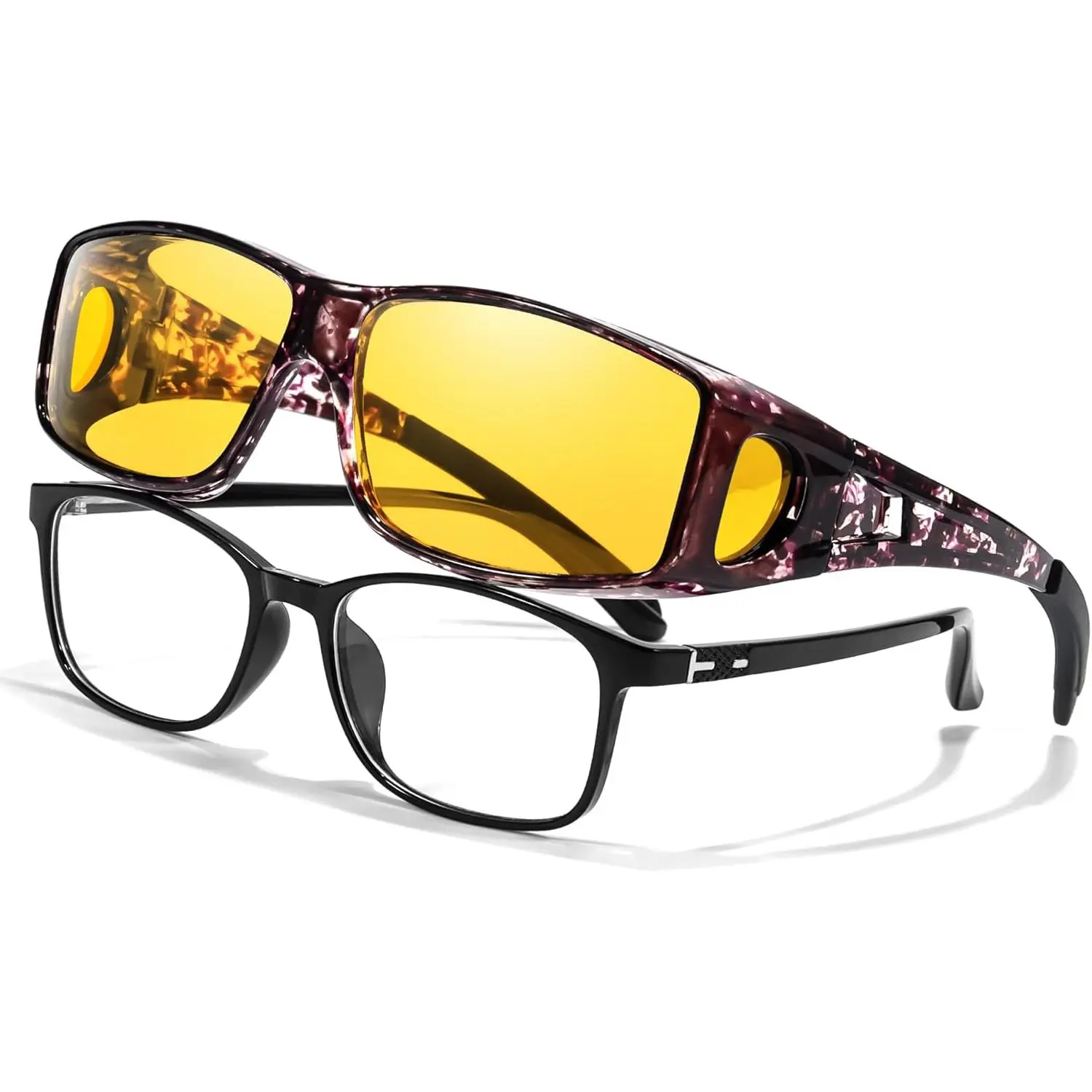 A14 Purple Tortoise Frame/ Yellow L