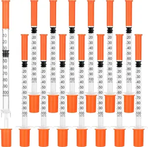 1 mL Syringes with 30 Gauge 1/2 Inch, 1cc Disposable Syringe, 20 Pack Individually Wrapped for Lab, Industrial, Scientific Dispensing