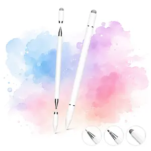 3 in 1 Stylus Pens for Touch Screens, High Sensitivity & Precision Capacitive Stylus with Disc Tip & Fiber Tip for Drawing, Writing & Note Taking, Compatible with iPad/Android/iPhone/Tablets/Laptops