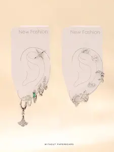 Star & Moon Design Earrings Set, Fashionable Rhinestone Decor Earrings for Women & Girls, Trendy All-match & Exquisite Jewelry for Birthday Gift, Dainty Fashion Jewelry