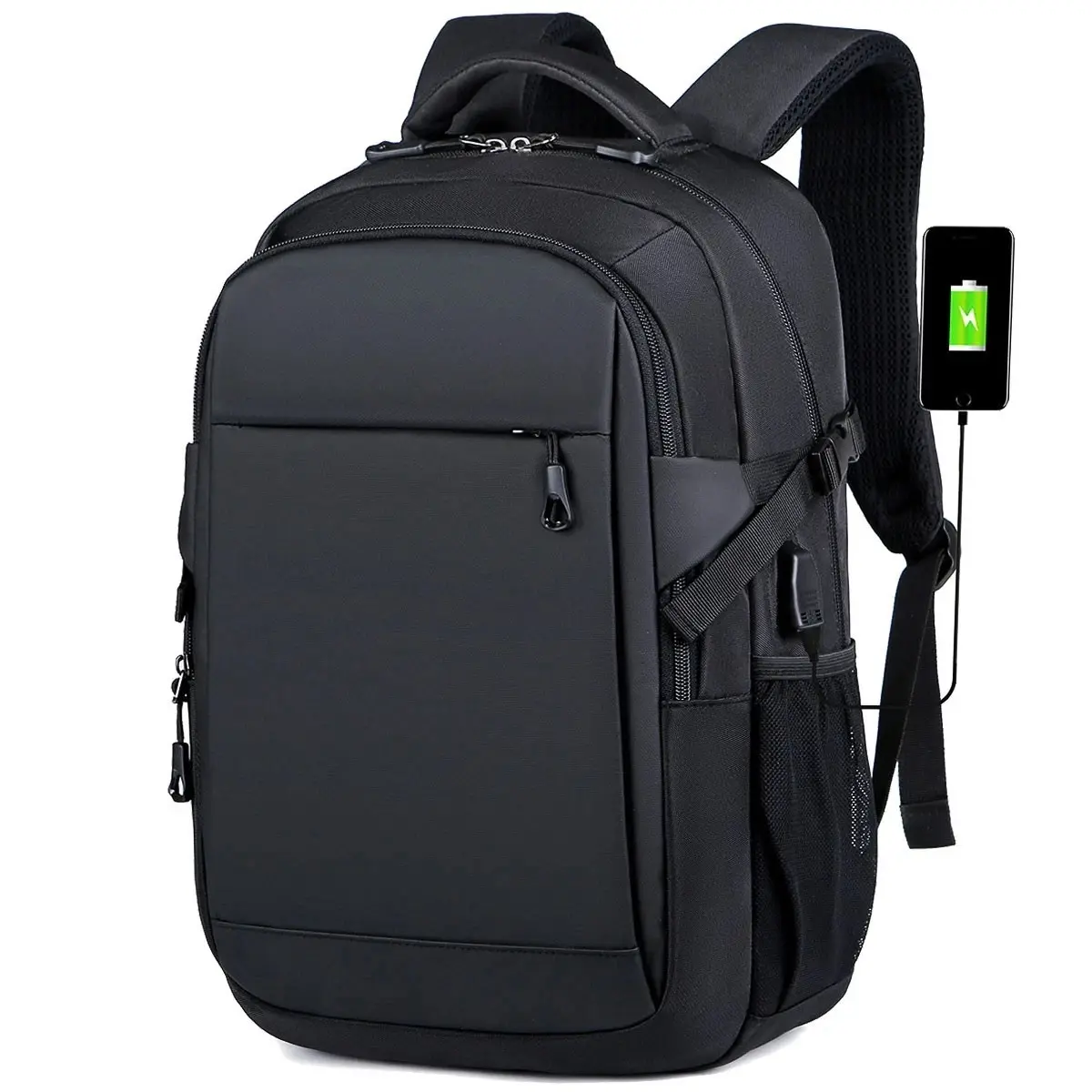 Black Laptop Backpack High-capacity Travel Bag Fashion School Business Outdoor