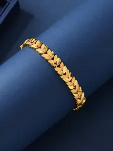 24k Golden Plated Copper Wheat Sheaf Bracelet, Luxury Tribal Design Adjustable Open Cuff Bangle for Women, Ideal for Gift, Wedding, Valentine's Day, Adjustable Bracelets