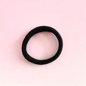 1 Gift Minimalist Style Pure Black Hair Round Rubber Band
