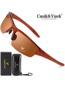 Men's Half Frame Outdoor Sunglasses for Sports, Summer Sports Glasses, Magnesium Aluminum Alloy, Polarized Shades, Sun Protective Uv400 Protection, Hiking Travel Fishing Driving Eyewear