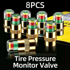 [8 PCS ]Car Auto Tire Pressure Monitor Valve, Car Pressure Monitor Valve Stem, Tire Pressure Monitor Valve Stem Cap for Medium-Sized, Small, Motorbikes, Bicycles