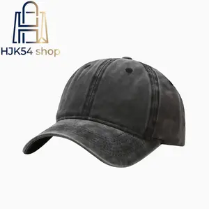 Vintage Washed Baseball Cap, Unisex Cotton Baseball Hat, Classic Adjustable Plain Cap for Men & Women, Casual Outdoor Sun Hat
