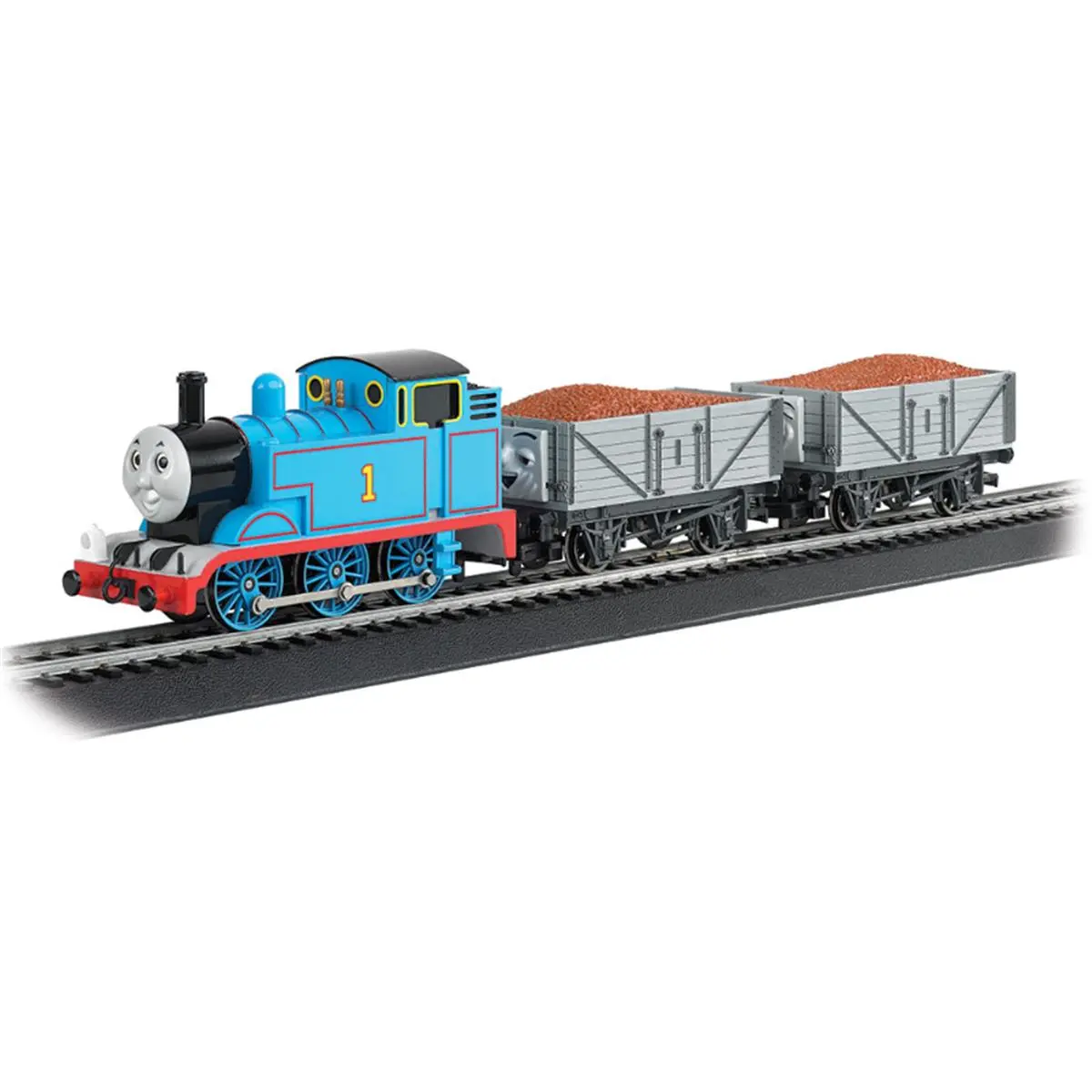 Cat Railway Adventure Toy Set - 212 MAIN Bachmann Thomas the Tank Engine Special, Blue Deluxe Edition, 47x38 in, Power Pack, Power Control, Moving Eyes, Snap-Fit Tracks, Speed Controller, Train Set