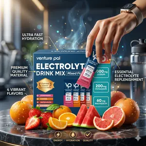 High Sodium Sugar Free Electrolytes Powder Packet - Hydration Packets with Vitamin, Sodium & Potassium | Zero Calories | Vegan, Keto & Paleo Friendly Electrolyte Drink Mix - 16 Sticks