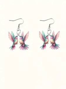 Hummingbird Design Dangle Earrings, Fashionable Jewelry for Women, Trendy All-match & Exquisite Jewelry for Birthday Gift