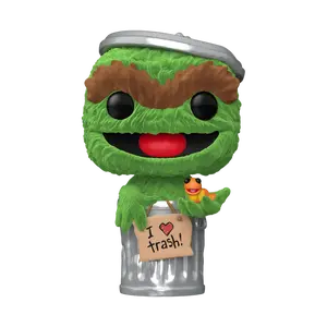 Oscar the Grouch Flocked Vinyl Figure - Sesame Street Funko Pop! Animation Series #1793