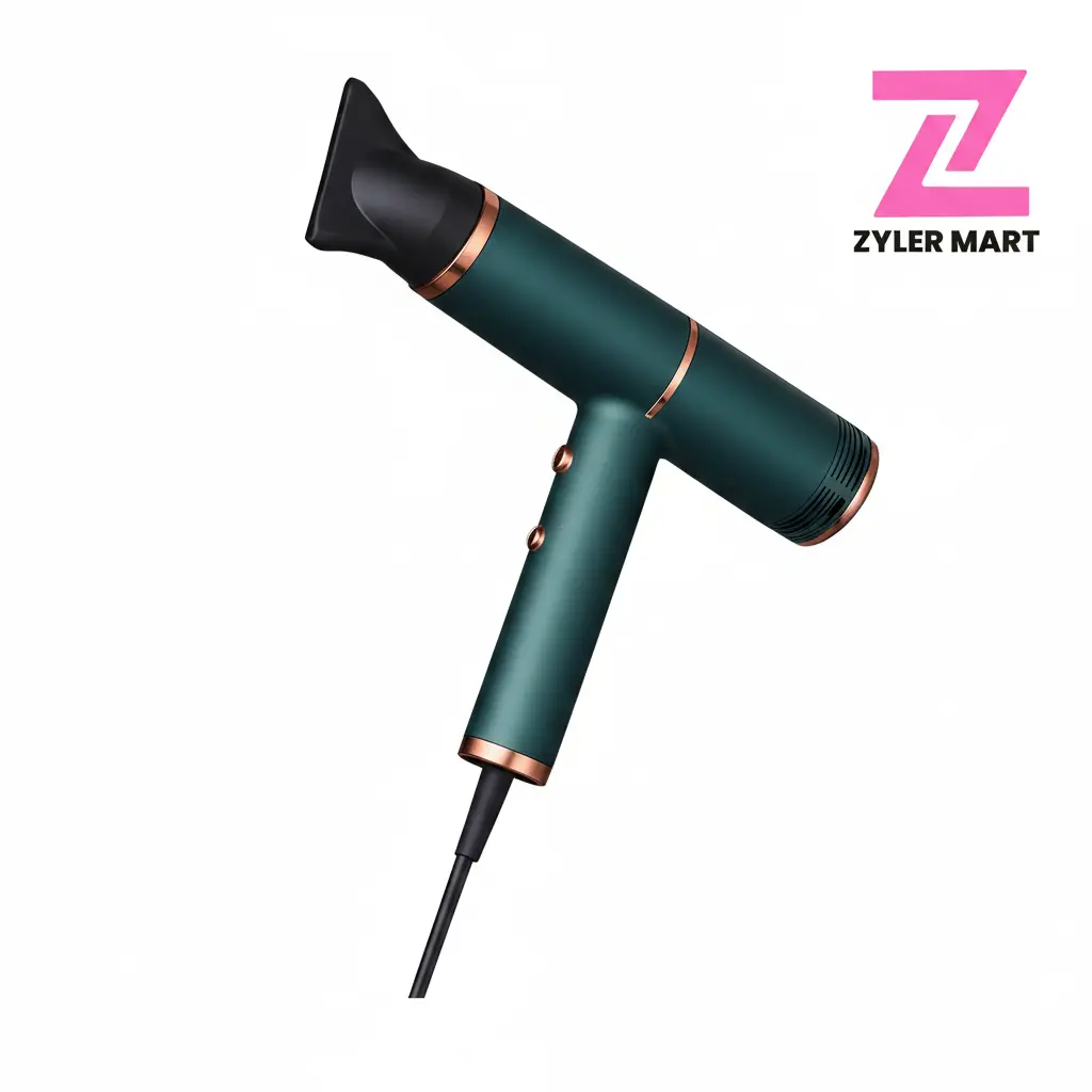 ZYLER 1800W Professional Powerful Hair Dryer - T-Type Mini Dual-Use Ionized 2-in-1 Blow Dryer, Foldable Handle, Fast Drying, Heating & Cooling Strong Wind for Household Personal Care Appliance Use, Dual-Use Hair Dryers