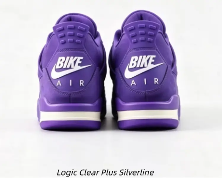 Brand New in Box Purple Suede Retro Basketball Sneakers Mid-Top Mesh Panel Air Cushion Rubber Sole Trendy Athletic Casual Shoes