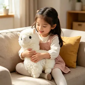 Small Alpaca Plush Decoration Figurine, Cute Lamb Doll, Soft Plush Stuffed Animal, Kids Birthday Gift, Home Decor, Options