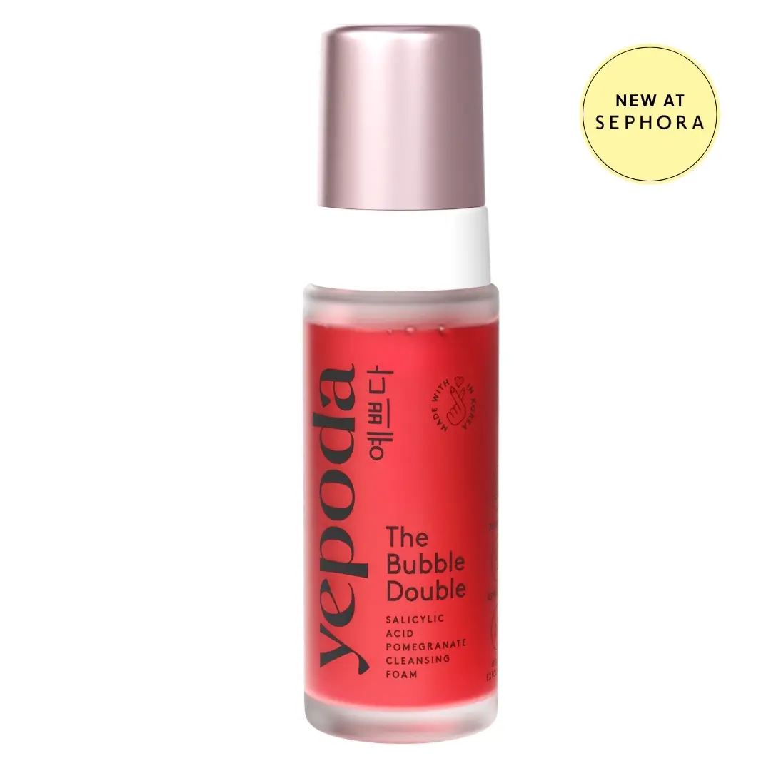 Yepoda The Bubble Double Gentle Exfoliating Face Cleanser | Korean Foaming Face Wash with Salicylic Acid | Daily Pore Cleanser Facial Moisture