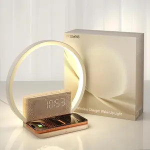 [Mother's Day] Sunrise Alarm Clock with Wireless Charging & White Noise – 3 Wake Modes + Snooze – Touch Night Light & 10 Sleep Sounds – Digital Clock for Heavy Sleepers, Bedroom & Gifts Decor