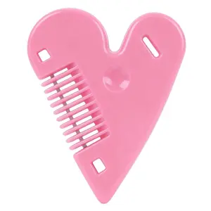 10pcs Must-Have Heart-Shaped Comb With Razor – Keep Your Comb Hair-Free! The razor solves the “tangled hair on comb” hassle, and the pink heart look is super charming!