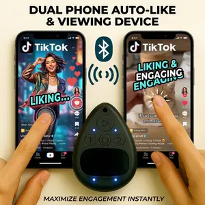 Bluetooth Wireless Auto Clicker Adjustable Speed Silent Screen Tapper Built-in Battery Hands Free Click Tool for Live Like Game Task