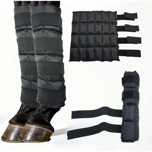 Ice Boots (2-Pack) - Gel Cold & Hot Therapy Wrap for Horse Leg Injuries & Arthritis - Reusable Horse Ice Pack Leg Wraps with 4 Adjustable Straps for Knee, Hock, Tendon - Horse Supplies & Tack