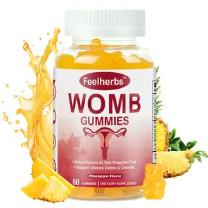 Womb Gummies for Women Ovary & Uterus Cleanse Detox, Pineapple Feminine Balance Fertility Gummies to Help Get Pregnant, Vegan Fertility Support, Gluten-Free, 60 Count