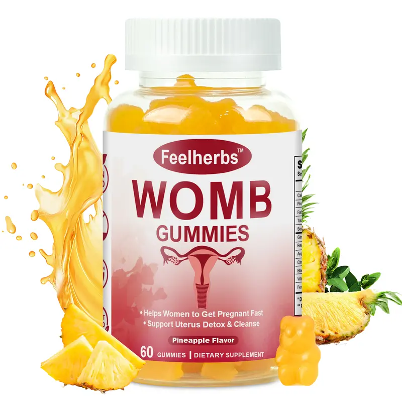 Women's Vegan & GF Plant-Based Wellness Supplement Gummies - Hormone Health Support, Fertility Boost, Womb/Ovary Detox, Energy Lift, 60 Count, 24-Month Shelf Life, On-the-Go Convenience, Blood Pressure Control, Cholesterol Management