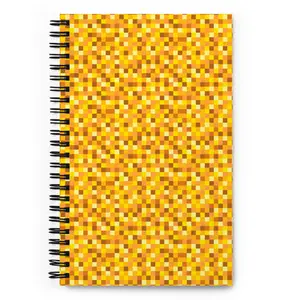 Yellow Tile Quilter's Dot Grid Spiral Notebook