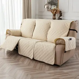 Waterproof 3-Seater Recliner Sofa Slipcover with Non-Slip Elastic Bands, Pet-Friendly Sofa Protector, Living Room Couch Cover for Sofa