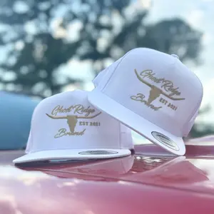 White Yupoong Classic Golden Bull Hat for Men and Women
