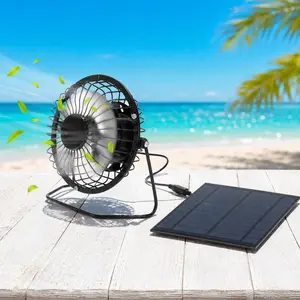 Solar panel portable cooling fan set with photovoltaic solar panels for outdoor camping Solar panel portable cooling fan set with photovoltaic solar panels for outdoor camping