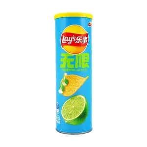 Lay's China Qingning Lime Flavored Potato Chips Can 90g - Crispy Snack for Parties & Sharing