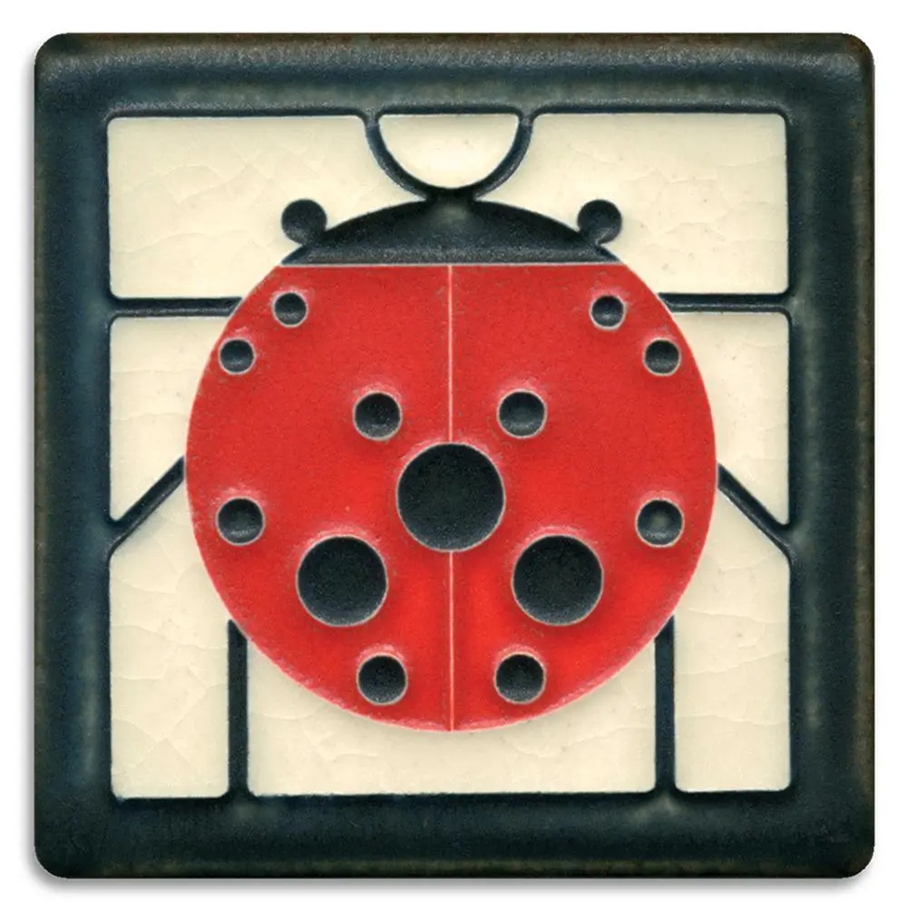 Ladybug Border Tile - 4x4