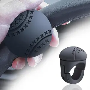 New Generation Silicone Anti-Slip Steering Wheel Knob | 360° Smooth Rotation | Universal for Cars, Trucks, Boats, Tractors | Easy to Install (Black)