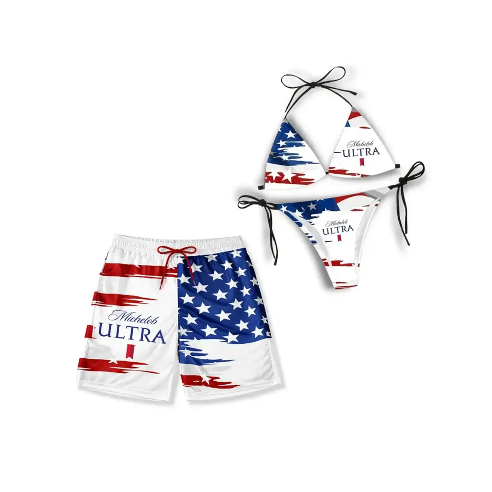 VIBE Ultra - USA 250 Freedom Festival Bikini Set – 4th of July Beach Edition, Patriotic Festival Bikini Set - USA Beach Holiday