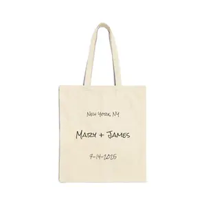 Wedding Gift Tote Bag, Personalized Canvas Shopping Bag, Custom Party Favor, Eco-Friendly Reusable Tote, Bridal Shower Gift