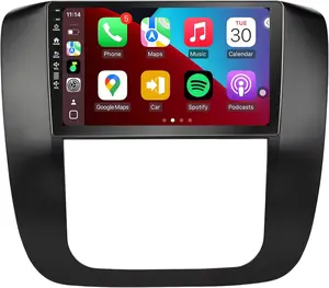 5G WiFi(6) Car Radio for GMC Yukon Chevrolet Chevy Silverado 2007-2013 Tahoe Sierra Android13/Wireless CarPlay/Android Auto/Touch Screen/GPS Navigation/Bluetooth/FM/HD Backup Camera (Mahogany(2+64))