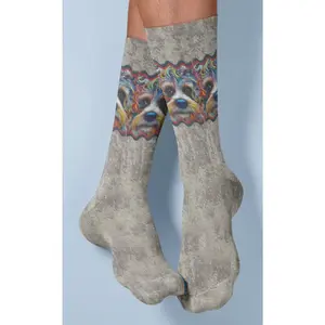 Hot Doggin' Socks Crew Socks, Grey