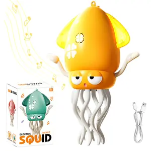 Magic Dancing Octopus Toy, 8-Leg Automatic Dance,Automatic Obstacle Avoidance Cuttlefish Toy,with LED Lights & Music,Self-Navigating,Rhythmically Moves to Music,USB Rechargeable