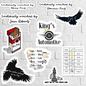 LICENSED Ravenhood trilogy sticker bundle|| holographic vinyl smut stickers, kindle booktok sticker, bookish merch, bookstagram dark romance