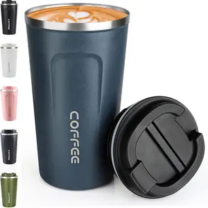 17 Oz Stainless Steel Vacuum Insulated Cup, Travel Anti-Spill Coffee Mug with Lid, Ideal for Hot Coffee, Iced Coffee, Tea, Beer