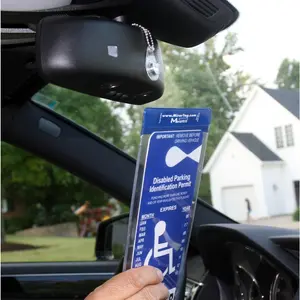 MirorTag Charm by - A Novel Way to Protect, Display & Put Away a Handicap Parking Placard.Magnetically On & Off.Fits All Mirror Sizes.1 Holder and 1 Magnet