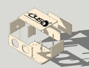 Down4Sound PRO-FAB Birch DIY Flat Pack - Dual 8 -Inch Ported Subwoofer Enclosure Kit