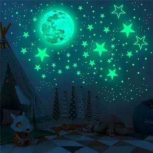 Glow in The Dark Stars Wall Stickers,Glowing Stars for Ceiling and Wall Decals,435 Pcs,Ceiling Stars Glow in The Dark,Perfect for Kids Bedding Room,Play Room,Living Room,Wall Decorations,Baby Room Decor,Best Birthday Gift Decorative Ornaments
