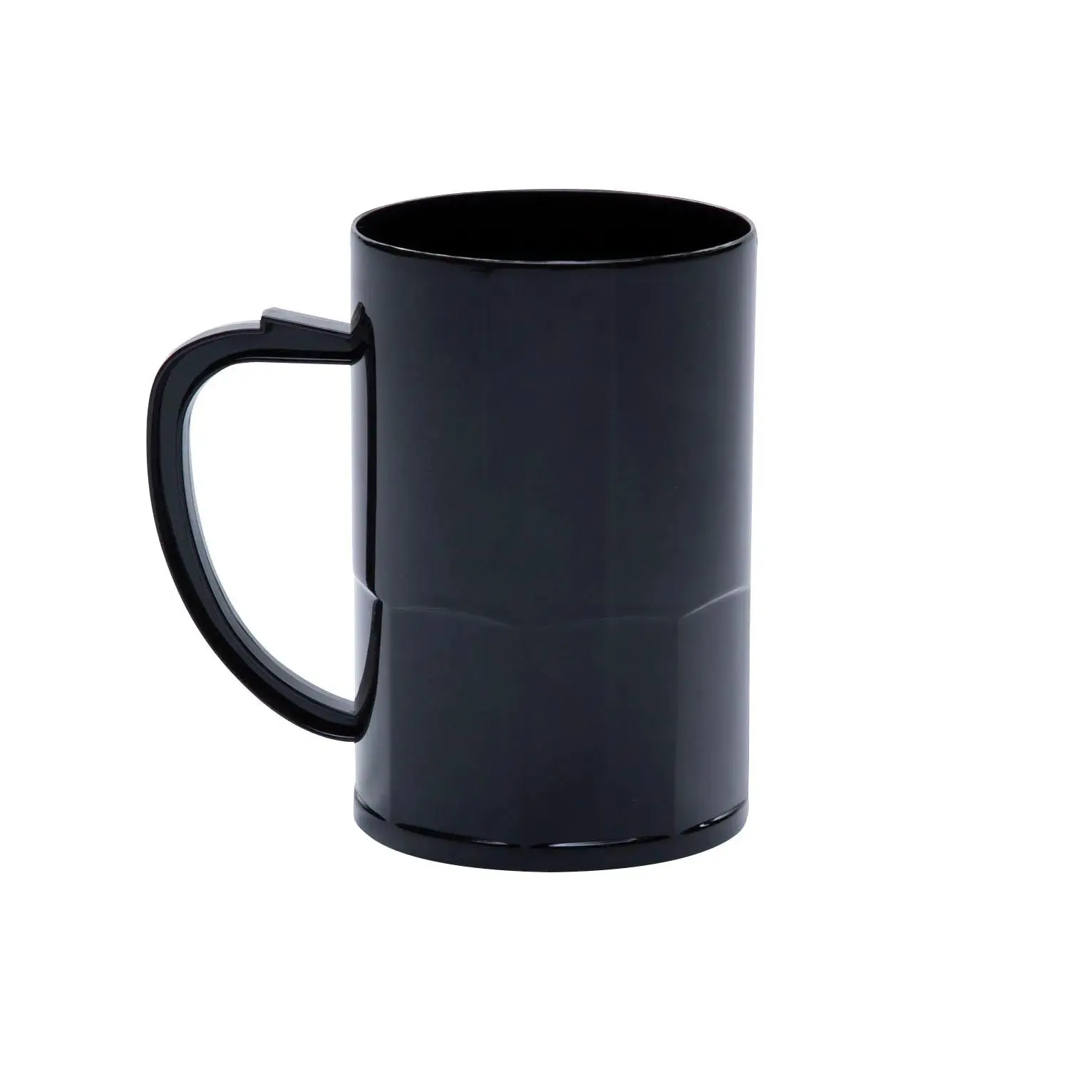 14 oz. Black Reusable Plastic Mugs - 12 Pc.