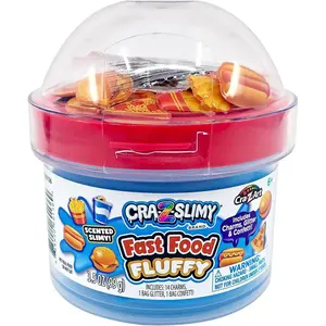 CRA-Z-Slimy Fast Food Blue Fluffy Butter Cloud Slime Kit, Ages 6 and Up