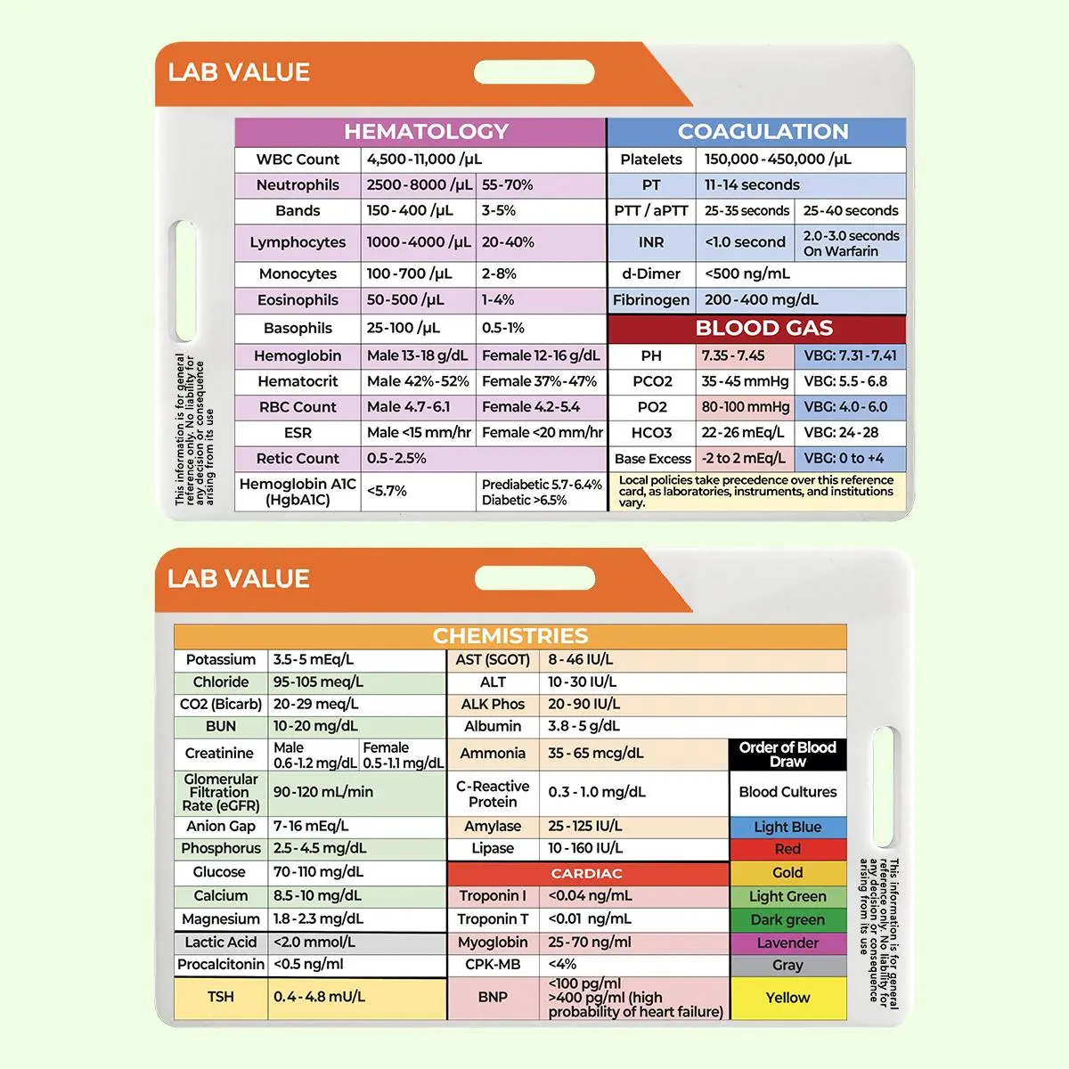 Lab Value Reference Card - Quick Clinical Guide - TikTok Shop