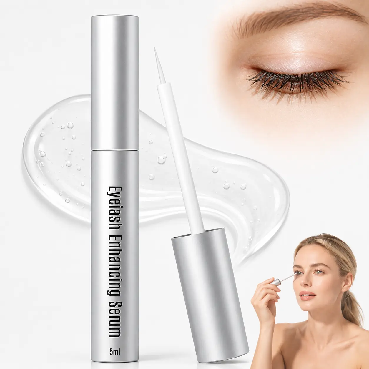 Lash Enhancing Serum 5ML | Daily Eyelash Care Formula For Fuller Thicker Looking Lashes Smooth Application Natural Lash Beauty Routine Morning Night Eye Care Essential Gift Choice For Women