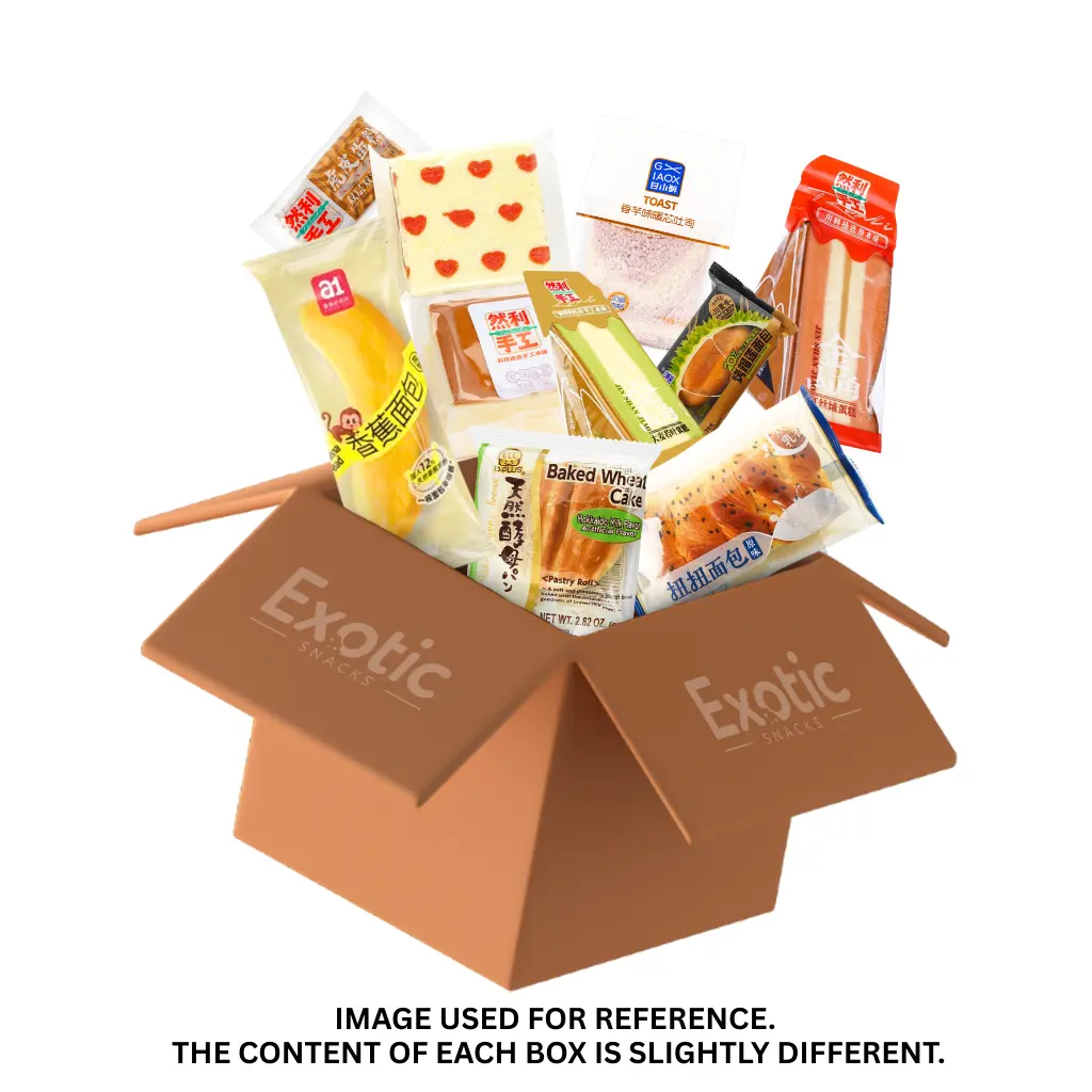 Asian Cake & Pastry Snack Box, 10 Full Size Items + 1 Bonus Item Asian Cake & Pastry Snack Box, 10 Full Size Items + 1 Bonus Item