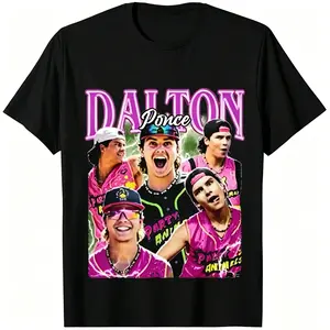 ⚾[TikTok Trending Shirt][Retro Baseball Shirt]Retro Dalton Ponce Baseball Graphic T-Shirt Vintage Soft Tee Unisex Men Women Casual Game Day Outfit Animal Party Fan Gift